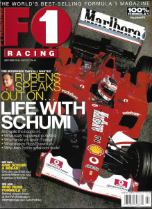 F1 RACING 2002 JULY - RUBENS,WALKINSHAW,TURELLI/BUTTON,HEAD, MONTOYA'S MINI 